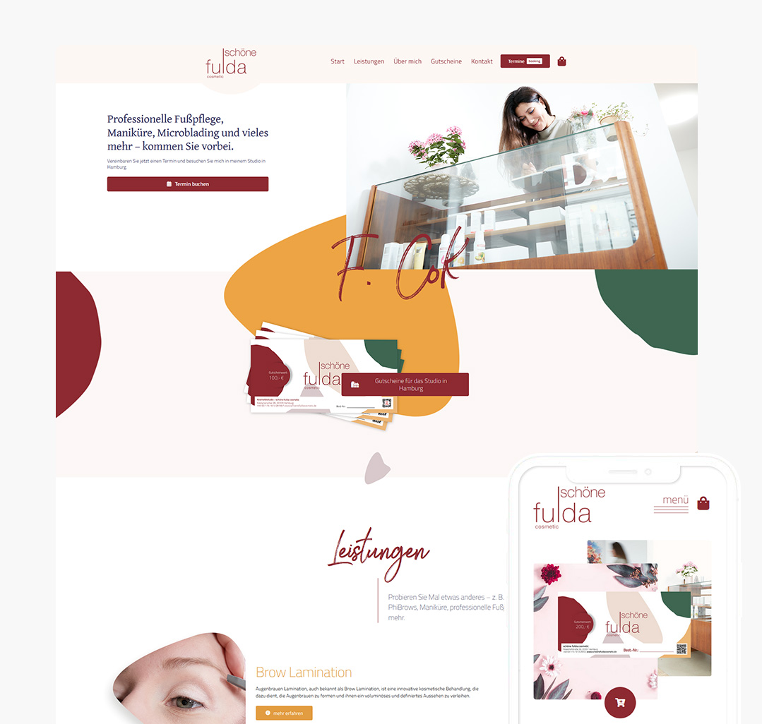 Webdesign – Kosmetikstudio Hamburg